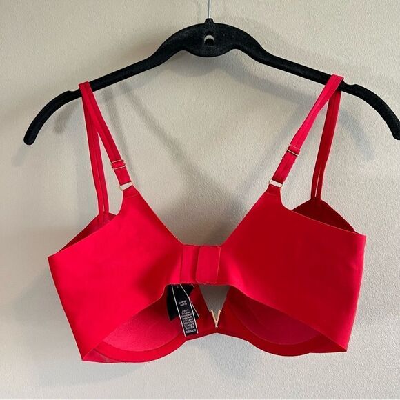 ✨ Victoria’s Secret Red Push-Up Bra 32DD - Picture 5 of 7